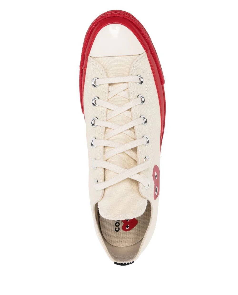 Converse Red Sole Low Top Off White - Image 4