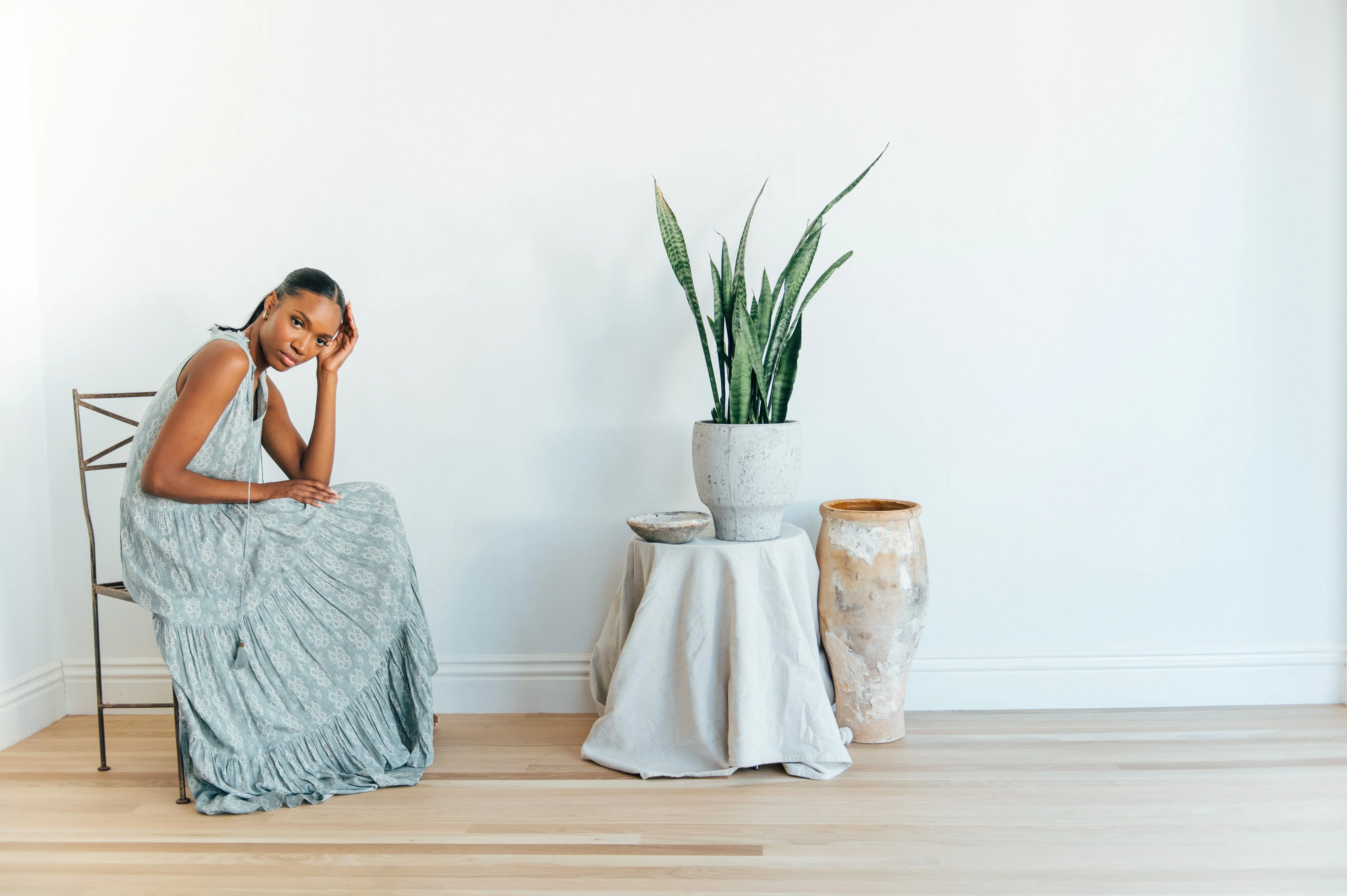 Sienna Maxi s/l - faux denim - Image 4
