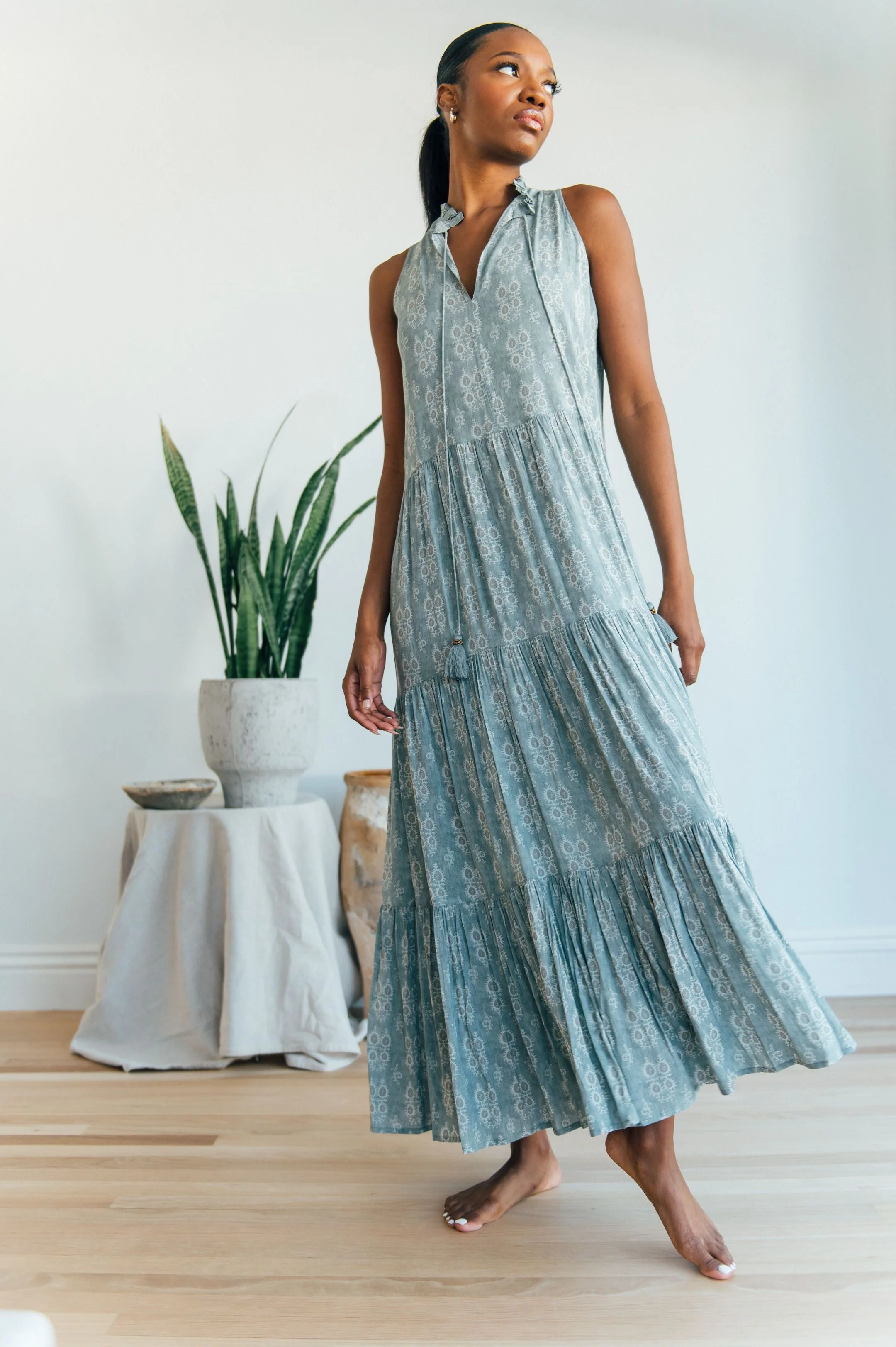 Sienna Maxi s/l - faux denim - Image 5