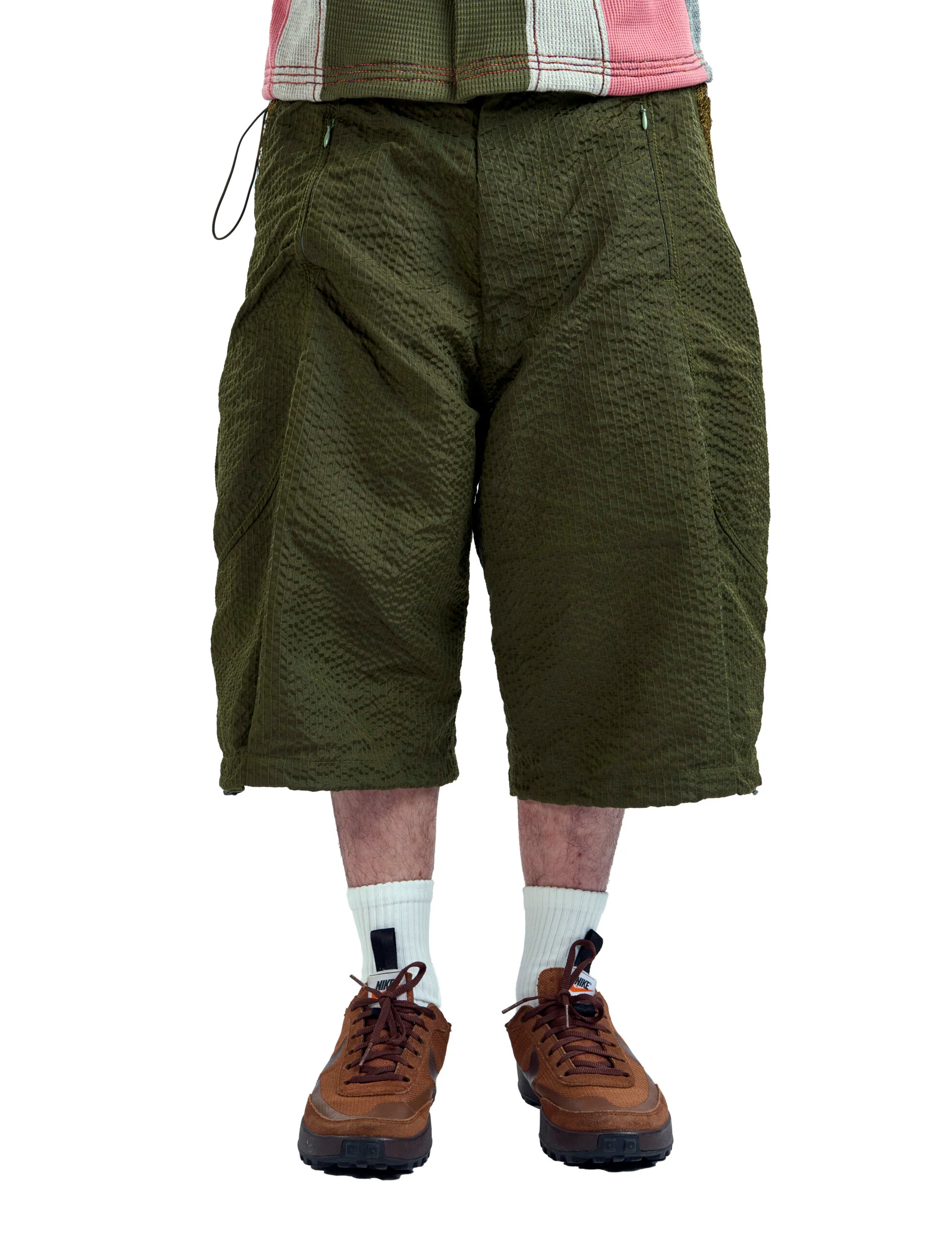 Stitched-Through Mesh Pocket Shorts - Image 3