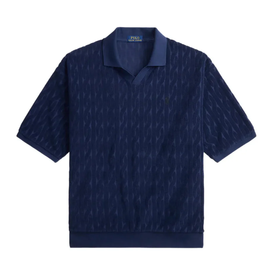 Cable-Knit Polo