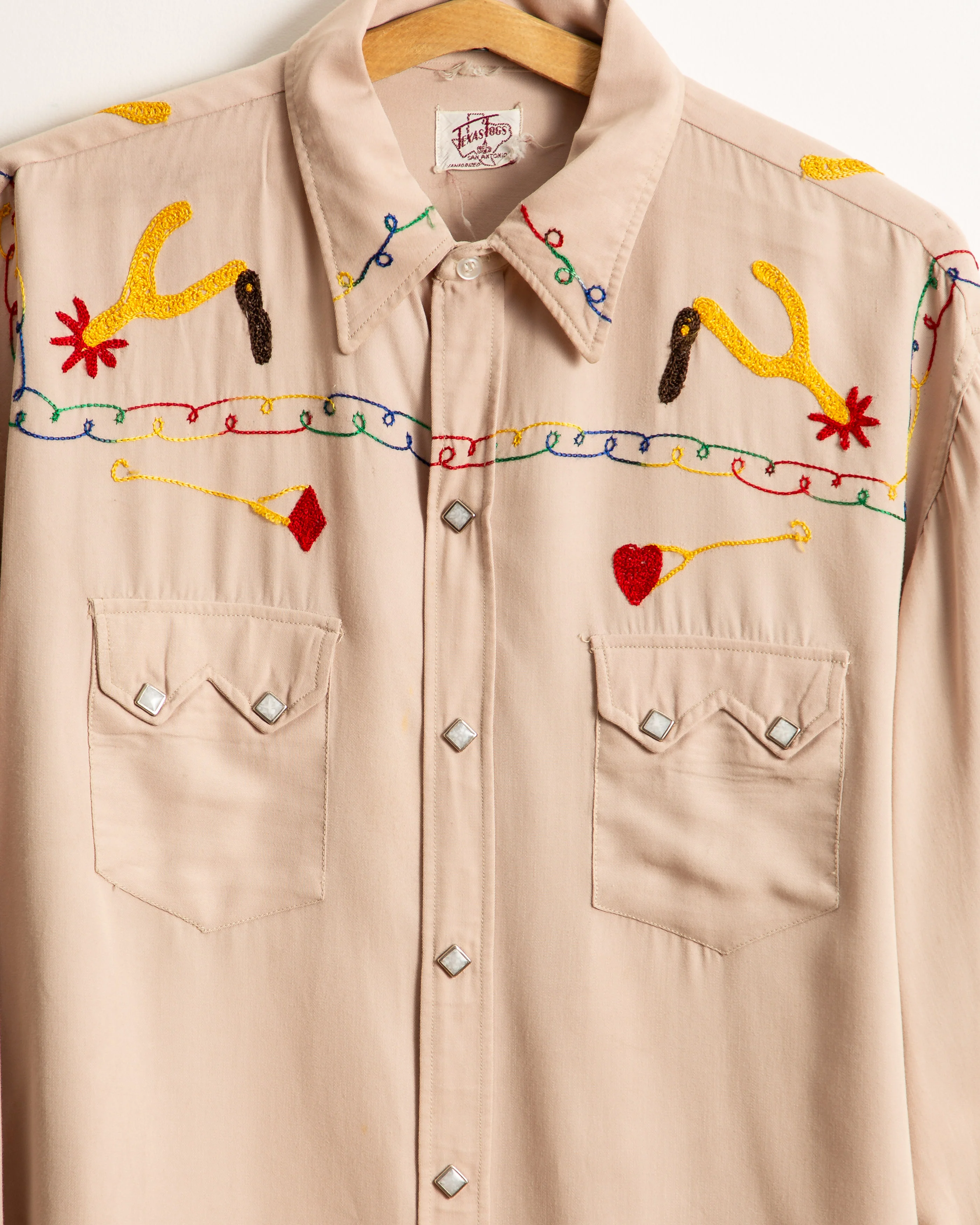 Vintage 40's Texas Togs Chain-Stitched Western Shirt - Image 3